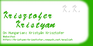 krisztofer kristyan business card